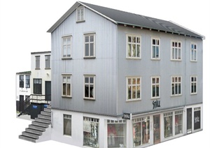 现代商铺民居住宅建筑设计SU(草图大师)模型