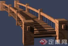 中式小木桥设计MAX模型