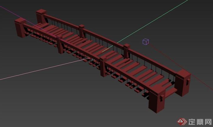 中式小木桥设计MAX模型(2)