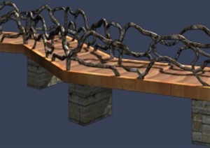 特色木桥设计MAX模型