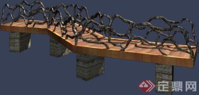 特色木桥设计MAX模型(1)
