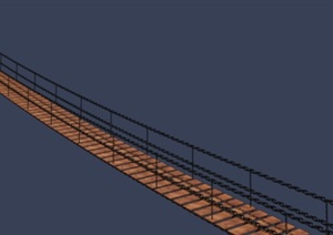 景观索桥设计MAX模型