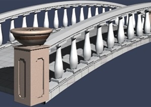 欧式柱拱桥设计MAX模型