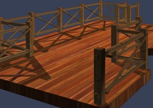 木桥平台设计MAX模型