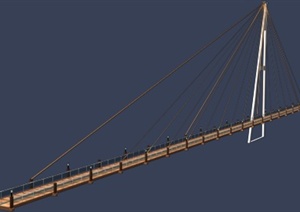 景观吊桥设计MAX模型