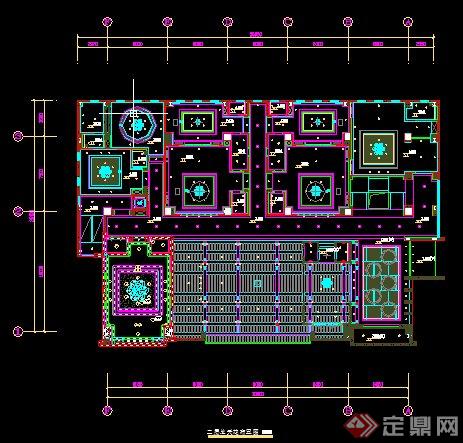 某新中式风格餐厅室内设计施工图（含效果图）(9)