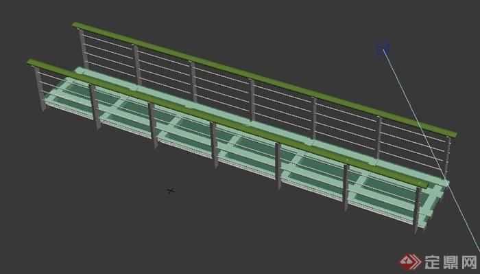 玻璃平桥设计3DMAX模型(2)