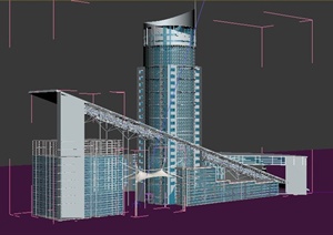 现代科研中心建筑设计3dmax模型