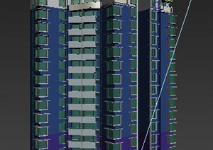 现代高层住宅建筑设计3dmax模型
