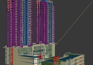 现代高层商住建筑设计3dmax模型