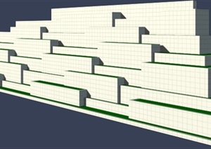 台阶花池组合设计3DMAX模型