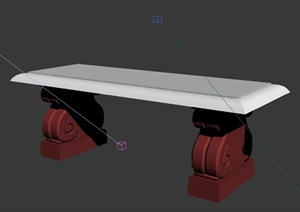 欧式石条凳设计3DMAX模型