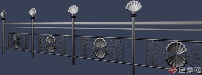 独特铁艺围栏设计3DMAX模型