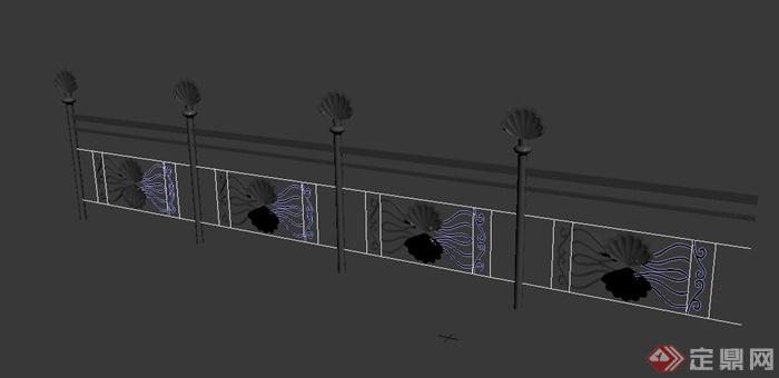 独特铁艺围栏设计3DMAX模型(2)