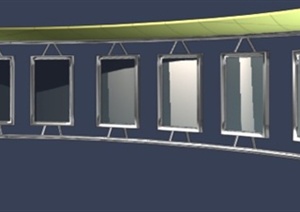 宣传廊架设计3DMAX模型