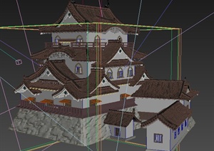 古典中式古建寺庙建筑设计3dmax模型