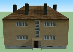 某两层乡村住宅建筑设计US模型