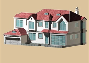 欧式双层别墅建筑设计3DMAX模型