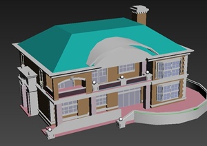 双层别墅建筑设计3DMAX模型