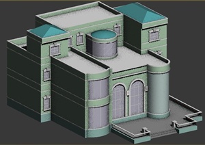 三层别墅建筑设计MAX模型