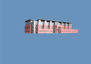 三层办公楼建筑设计3DMAX模型