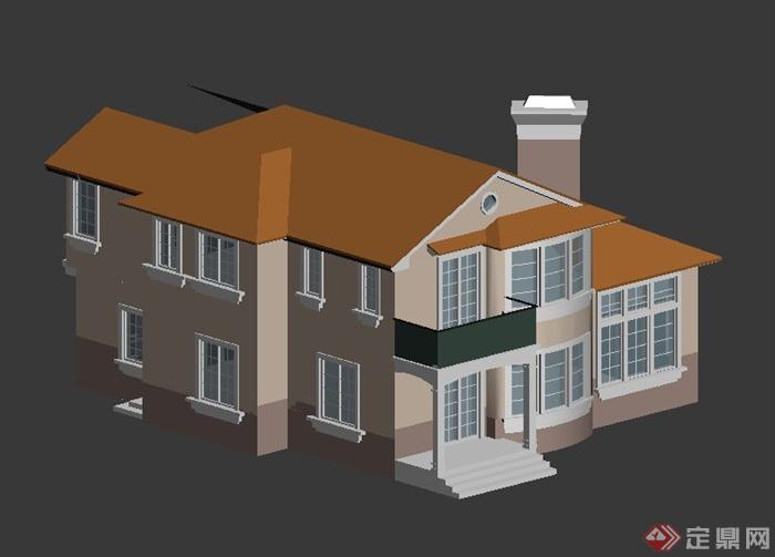 欧式别墅建筑设计MAX模型