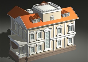 一栋欧式别墅建筑设计MAX模型