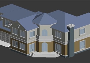 某栋双层别墅建筑设计MAX模型