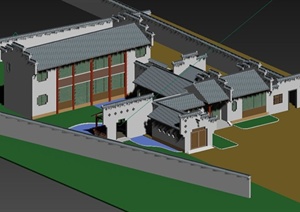 中式居住建筑设计MAX模型