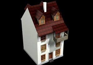 三层乡村住宅建筑设计MAX模型