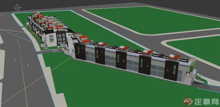联排住宅建筑设计3DMAX模型