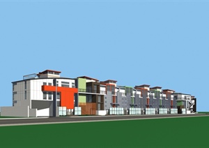 联排住宅建筑设计3DMAX模型