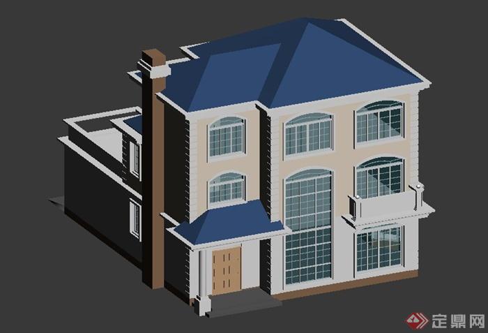 现代三层别墅建筑设计MAX模型