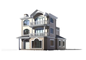 现代别墅建筑设计3DMAX模型