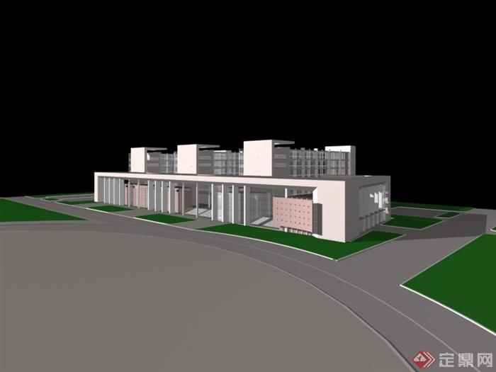 某教学楼建筑设计MAX模型(1)