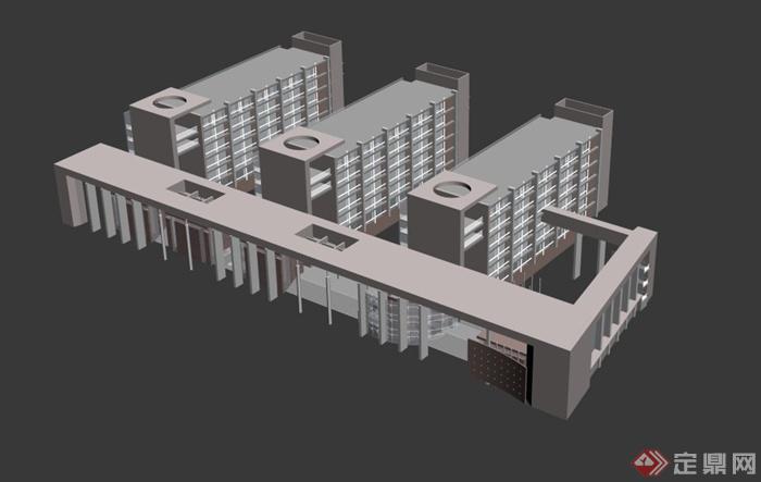 某教学楼建筑设计MAX模型(2)