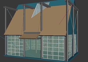 现代风格阳光房建筑设计3dmax模型