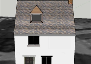 某两层乡村坡屋面居民建筑设计SU(草图大师)模型