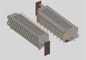 四层教学楼建筑设计MAX模型