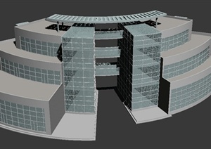 阶梯形教学楼建筑设计3DMAX模型