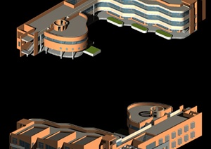 三层幼儿园教学建筑设计3DMAX模型