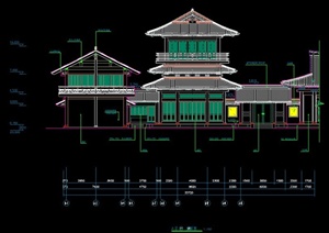 古典中式风格寺庙文化建筑设计施工图