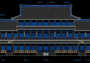 古典中式藏经阁建筑设计施工图
