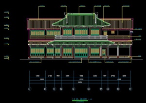 古典中式二层寺庙客房建筑设计施工图