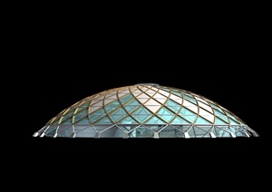 某圆顶形体育馆建筑设计3DMAX模型