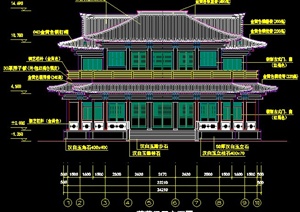 古典中式风格菩萨殿建筑设计施工图