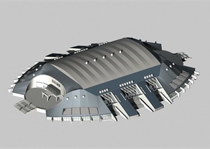现代体育馆建筑设计MAX模型