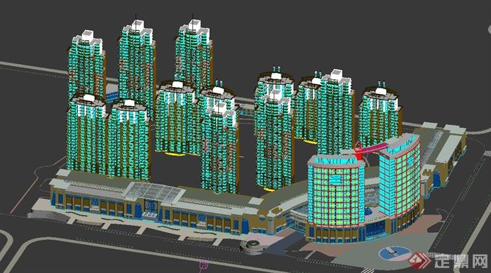 某商住区建筑设计MAX模型(2)