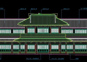 古典中式风格文殊殿古建施工图