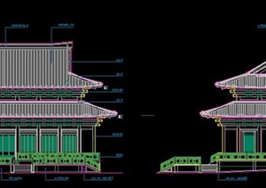 古典中式大雄宝殿建筑设计方案图